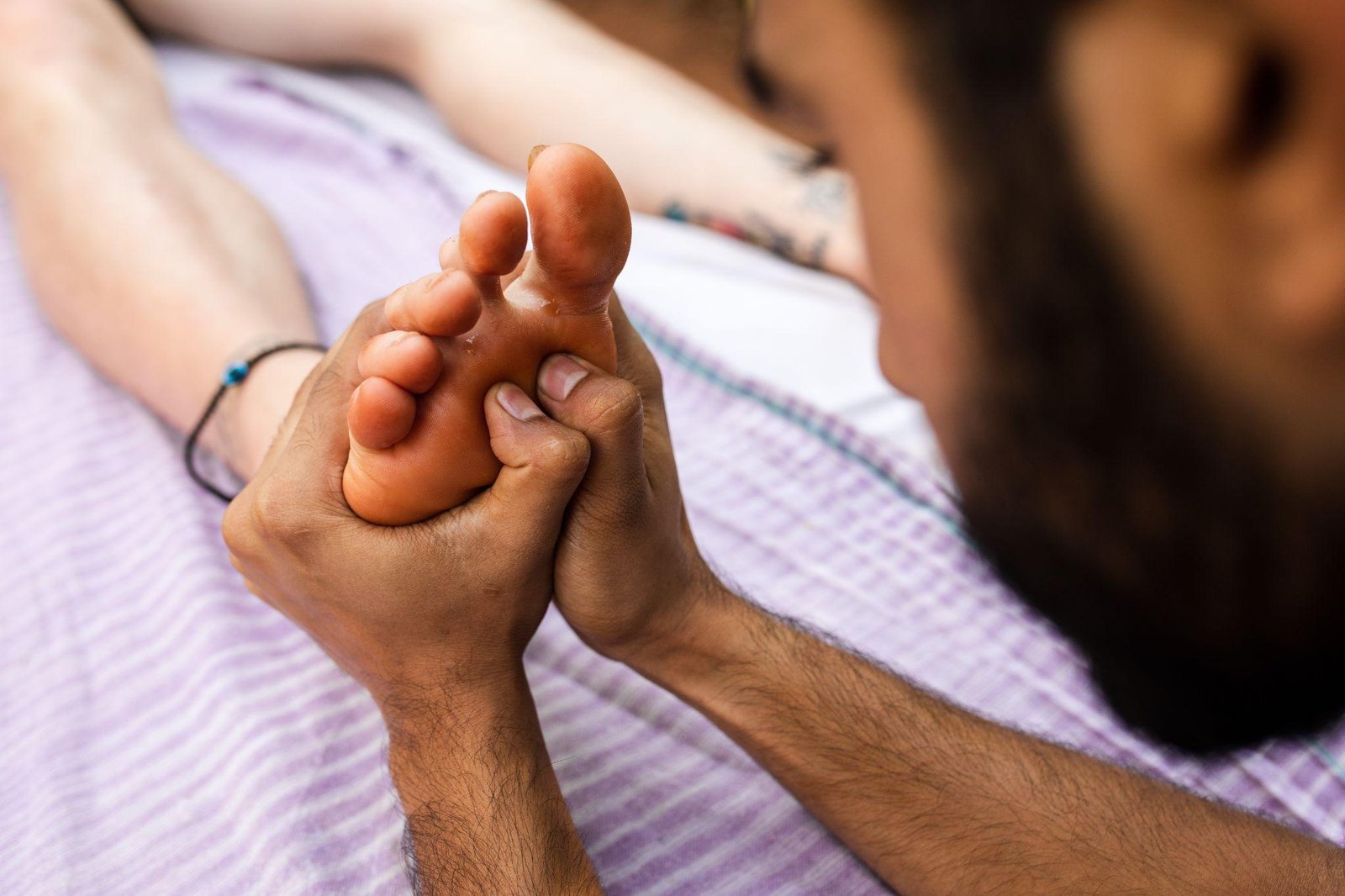 Foot reflexology treatment at SWAN Ayurveda