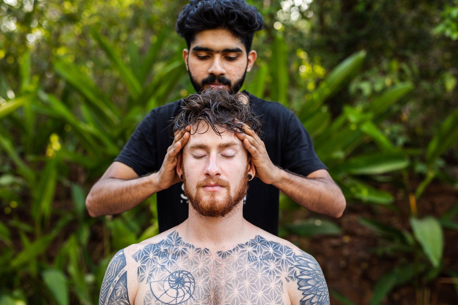 Indian head massage being given at SWAN Ayurveda